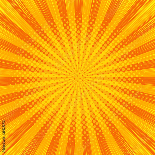 Radial lines starburst, comic background halftone screen, Used for making comic background, vector illustration file.