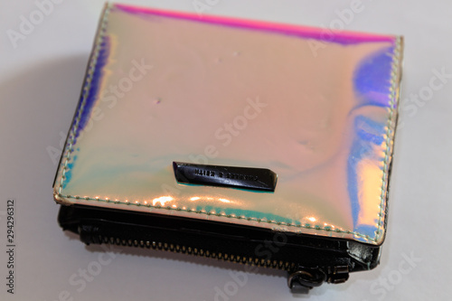 Singapore - SEPTEMBER 30, 2019: Iridescent wallet charles & keith