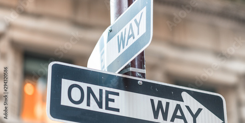 One Way street sign in New York City