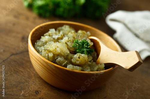 Homemade cucumber pickle or relish