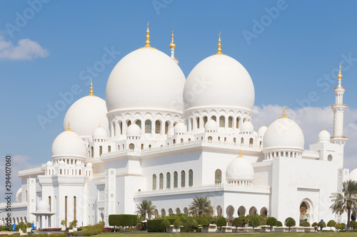 Sheikh Zayed Grand Mosque in Abu Dhabi, the capital city of United Arab Emirates.