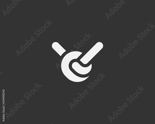 Abstract knot logo icon design modern minimal style illustration. Hand gesture vector emblem sign symbol mark logotype