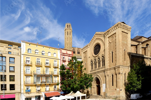 La Seu Vella cathedral and Sant Joan church, LLeida, Catalonia,Spain