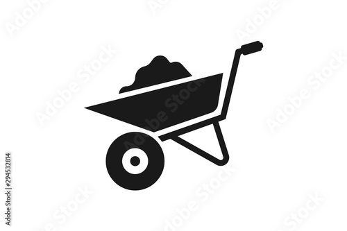 wheelbarrow icon vector design illustration
