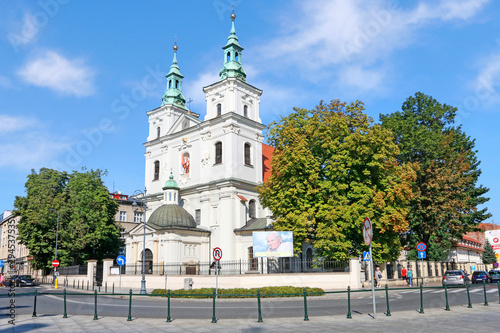 KRAKOW, POLAND - AUGUST 24, 2019: The Collegiate Church of St. Florian