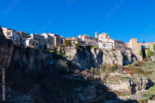 Cuenca;Spain,01,2012;Founded by the Arabs, it still retains the walled historic site, with its steep cobbled streets and hanging houses
