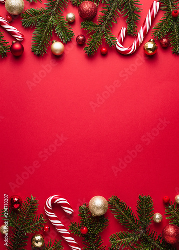 Merry Christmas and happy New Year vertical background