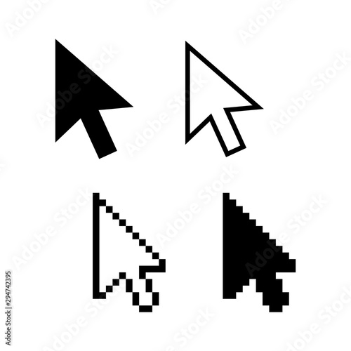 Set of Cursor click icon ,symbol for website computer