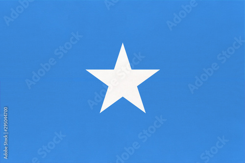 Somalia national fabric flag, textile background. Symbol of world african country.