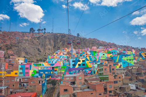 Blick aus der Gondel in La Paz