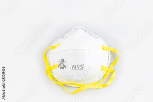 Protection respirator for Filter face mask safeguard on white background