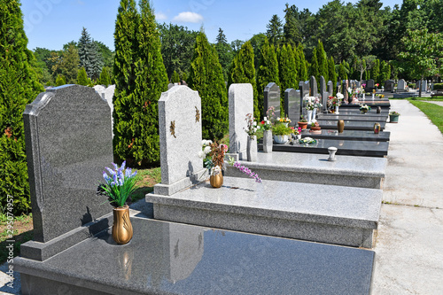Tombstones in the public cemetery