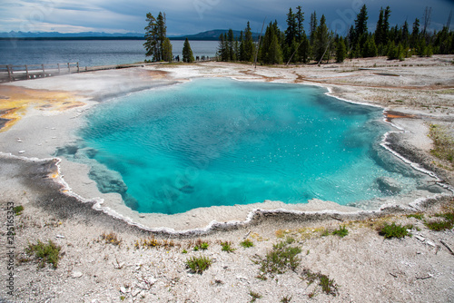 Geothermal feature at west thumb at Yellowstone National Park (USA)