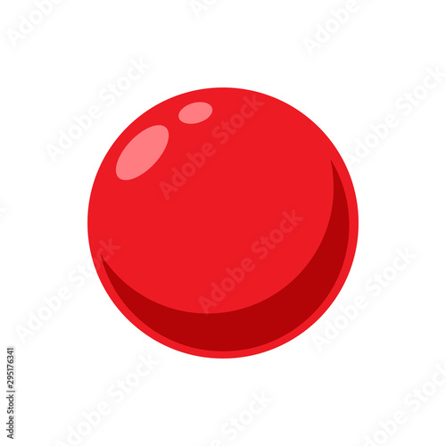 A red ball. Isolated Vector Illustration