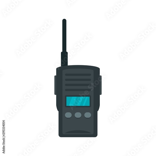 Walkie talkie icon. Flat illustration of walkie talkie vector icon for web design