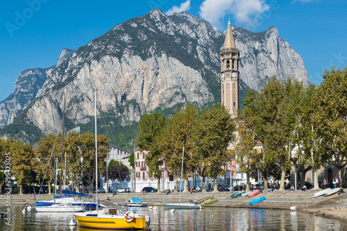 Lake Como, Italy. Lecco, picturesque town overlooking the lake