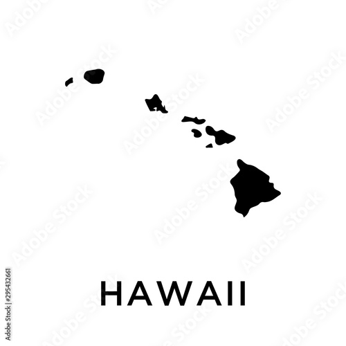Hawaii map vector design template