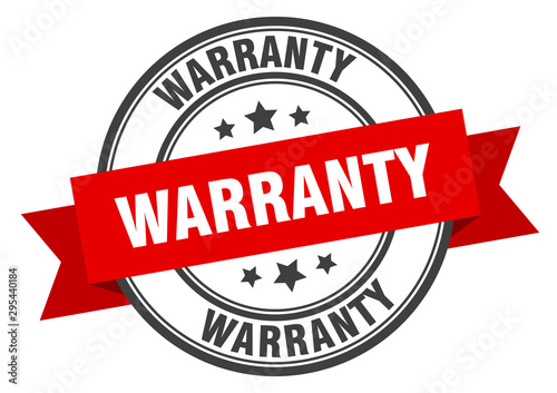 warranty label. warranty red band sign. warranty