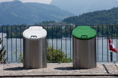 trash system with underground disposal. Trash and waste separation