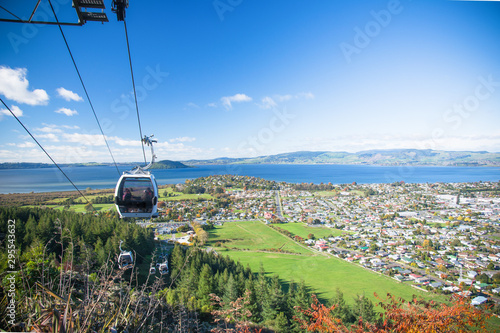 Sky gondola in Rotorua, New Zealand