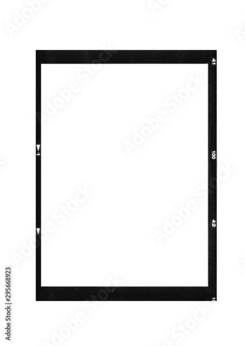 scan of blank medium format photo film frame ratio 6 8 isolated on white background