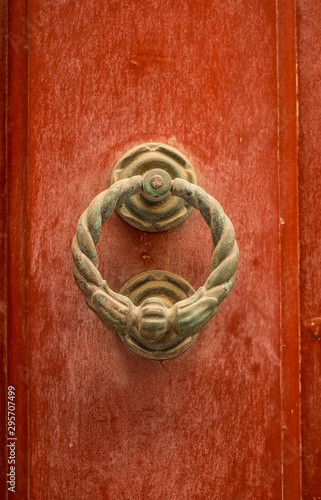 door knocker on old maltese door