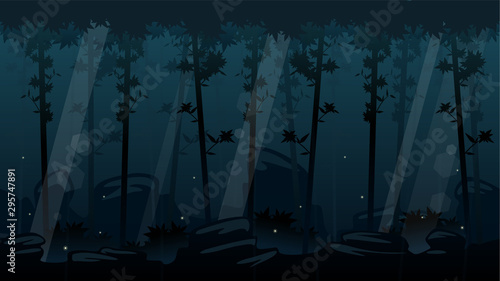 Night Forest Game Background