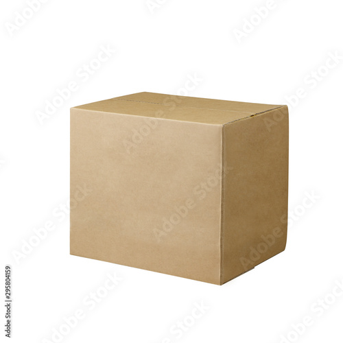 cardboard box on white background