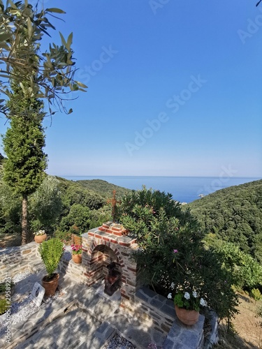 view of the island in greece