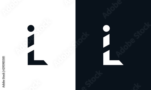 Modern abstract letter IL logo. This logo icon incorporate with two abstract shape in the creative process.