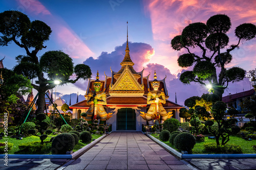 Wat Arun Temple at sunset in bangkok Thailand. Wat Arun is a Buddhist temple in Bangkok Yai district of Bangkok, Thailand, Wat Arun is among the best known of Thailand's landmarks
