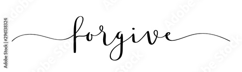 FORGIVE vector brush calligraphy banner