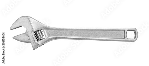 Craftsman tool, Adjustable wrench isolated on white background. File contains with clipping path So easy to work.