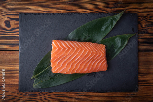 japanese raw sashimi salmon block