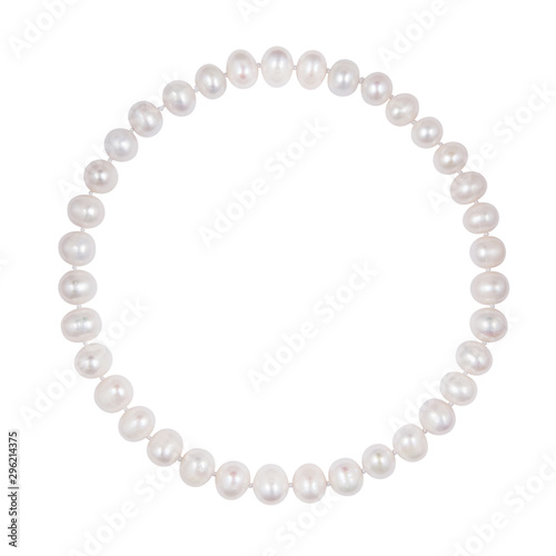 pearl necklace isolated on white