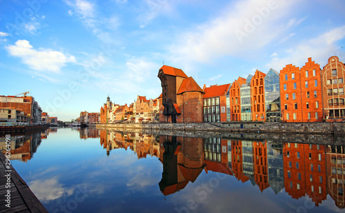 Gdansk old town at sunrise. Gdansk. Poland