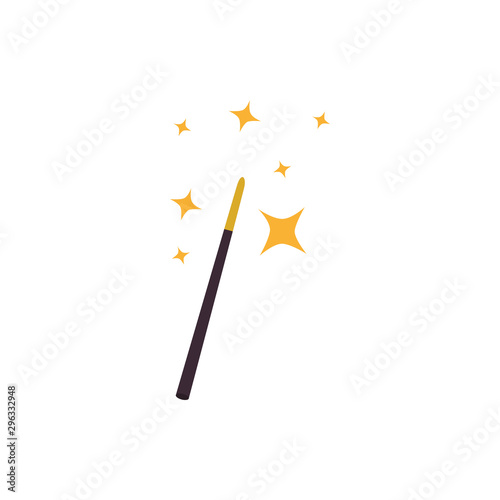 fairytale magic wand fantastic isolated icon vector illustration design