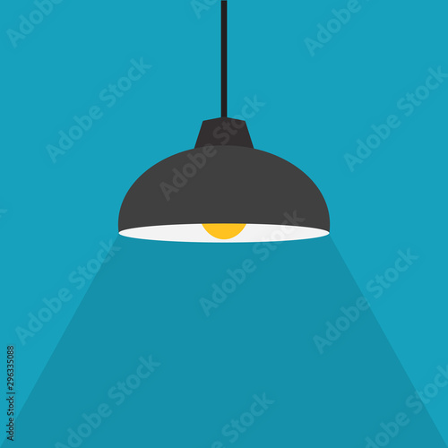 hanging lamp icon - vector illustration