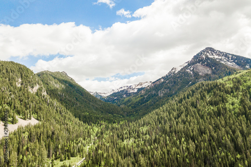 Snow capped peaks of Uintah national forest