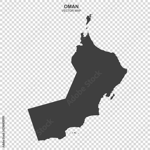 political map of Oman isolated on transparent background