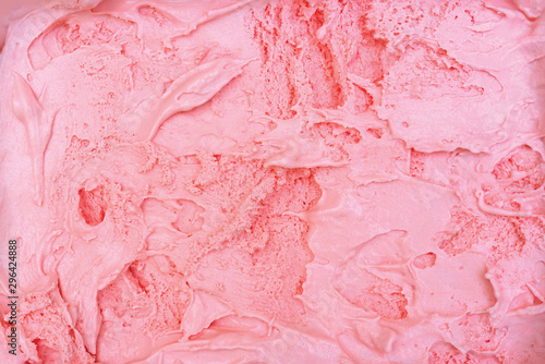Strawberry ice cream texture.