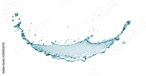 Water splash, Blue water splash isolated on white background