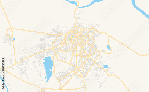 Printable street map of Bhavnagar, India