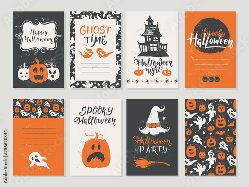 Vector Halloween greeting card, flyer, banner, poster templates
