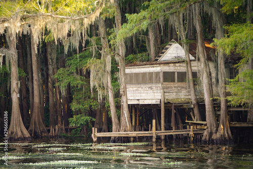 Old abandoned house at Caddo Lake near Uncertain, Texas