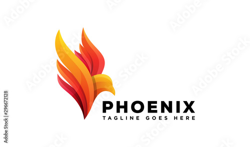  phoenix flying logo design