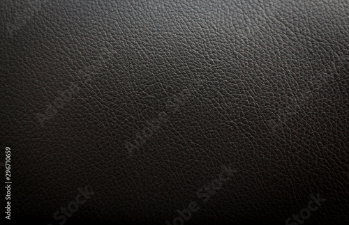 black leather closeup texture in dark