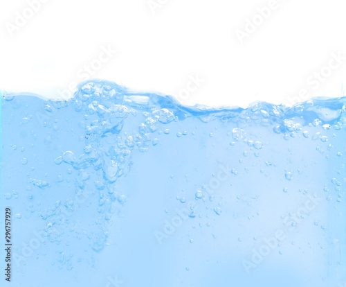 water splash wavy surface on white background
