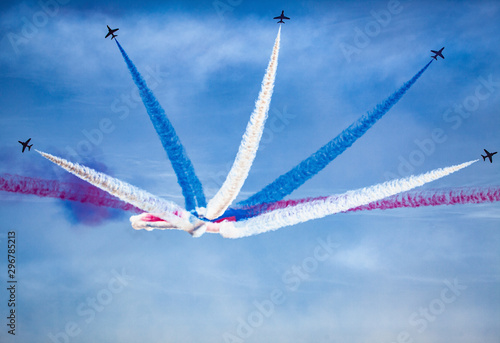 Raf Red Arrow at airshow.