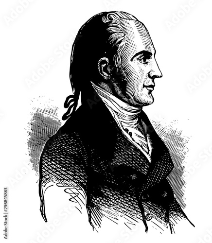 Aaron Burr vintage illustration